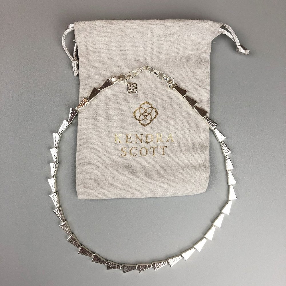 Kendra Scott Leon Link Necklace Bright Silver